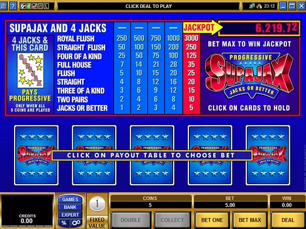 supajax video poker