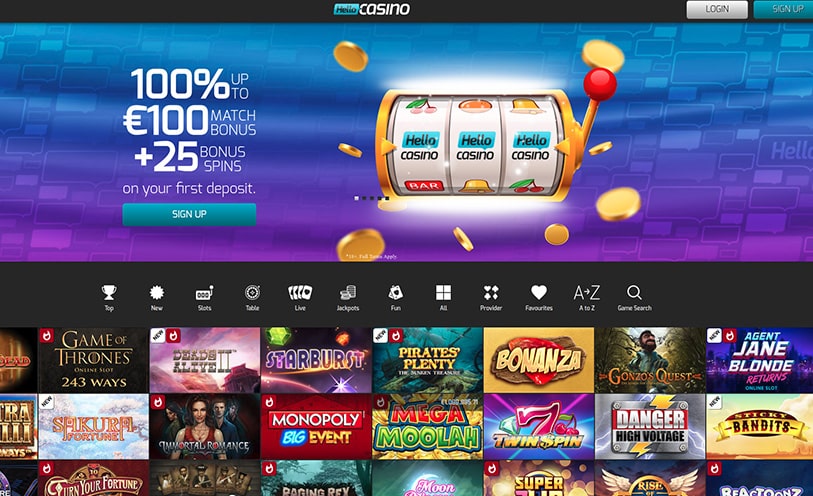 Hello Casino Review - Bonuses, Software and Games