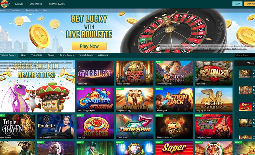 LuckLand Casino 50 Free Spins